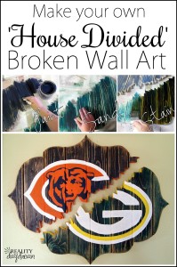 Make your own 'House Divided' wall art that appears to be BROKEN! {Reality Daydream}