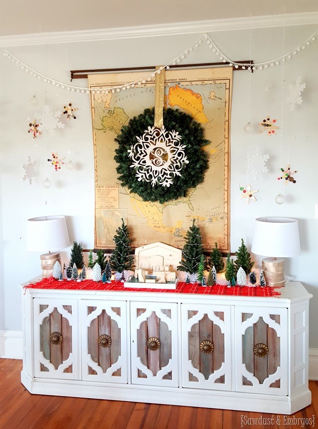 Winter Wonderland Christmas Vignette by Sawdust & Embryos