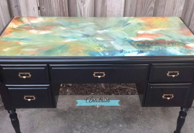 Wood furniture Makeover with Unicorn SPiT as a Gel Stain in Three