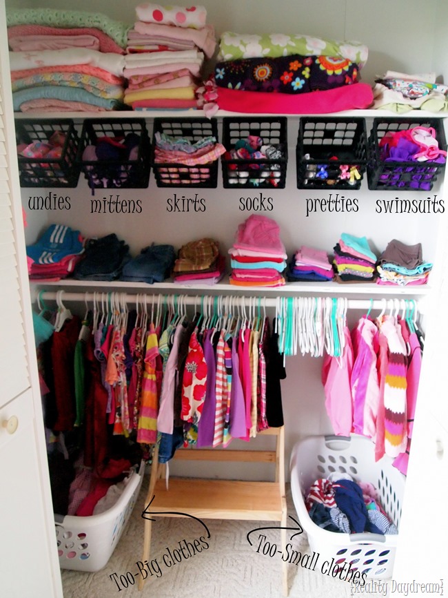 Little girls' closet organization ideas - Reality Daydream