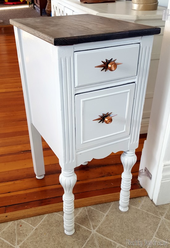 Chop a desk in half for TWO IDENTICAL NIGHT STANDS! {Reality Daydream}