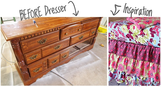 AMAZING dresser makeover - using a projecter to map out the painting {Reality Daydream}