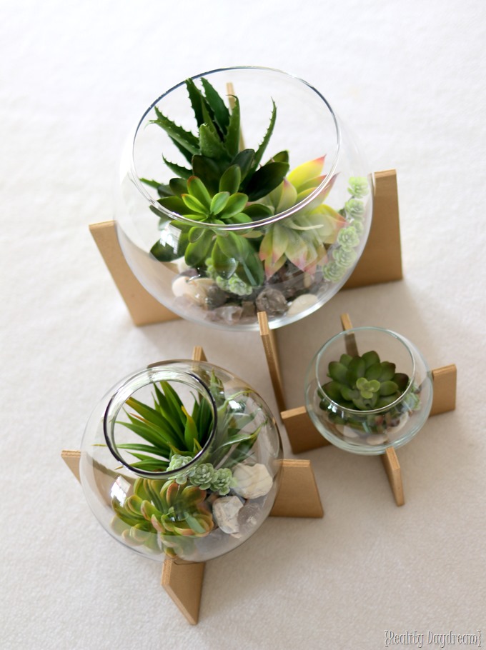 Make these darling Cross Base Terrariums with this simple tutorial! {Reality Daydream} Make these darling Cross Base Terrariums with this simple tutorial! {Reality Daydream}