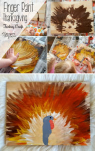 Thanksgiving Turkey Kids craft with FInger Paint! {Reality Daydream}