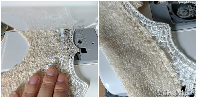 TUtorial for sewing lacey drool bib for baby or toddler {Reality Daydream}