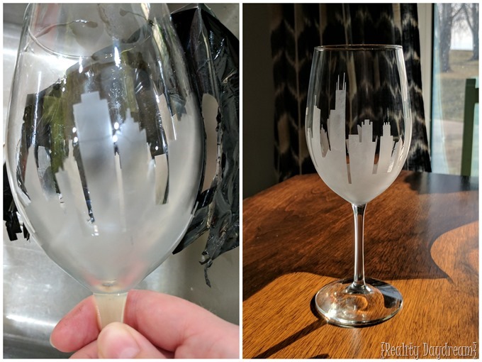 Etch Wine Glasses: Easy Glass Etching With Video - Running With