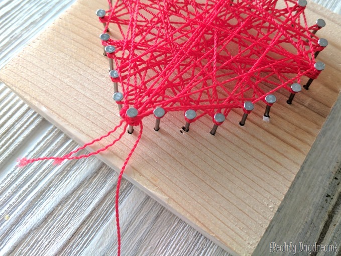 Heart String Art Craft