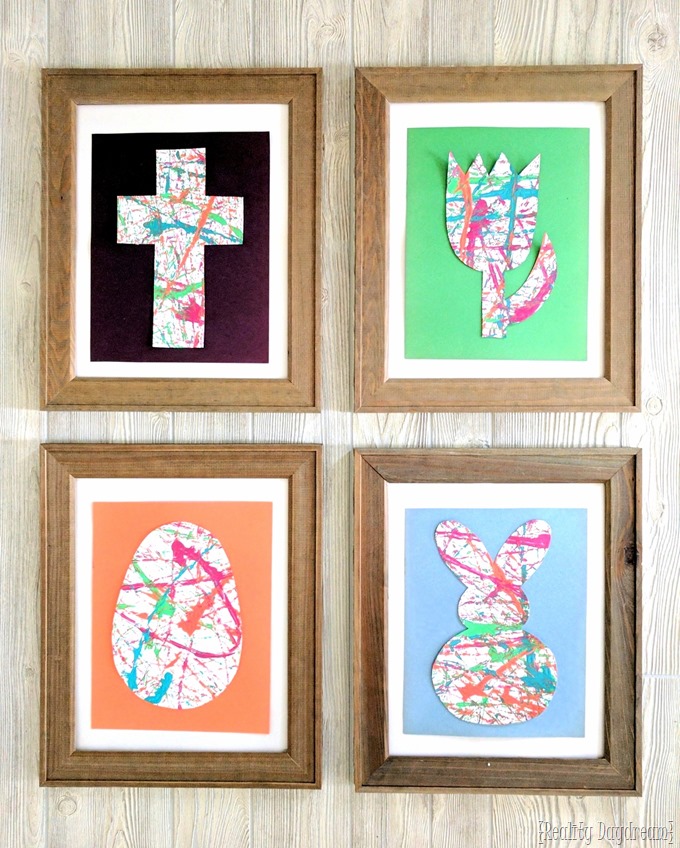 Marble Painting Easter (or spring) art for this fun kids crafts! {Reality Daydream}