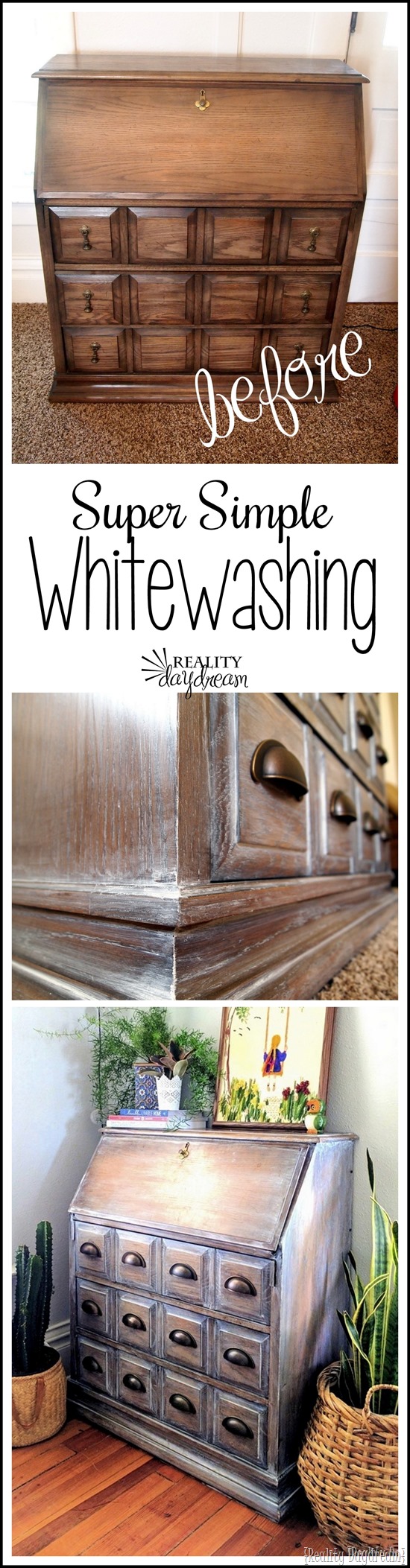 Whitewashing deals wood furniture