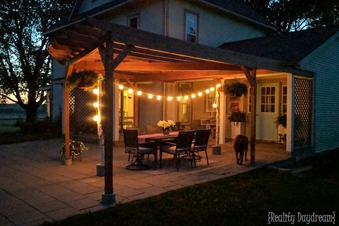 Dreamy outdoor entertaining patio makeover by Reality Daydream