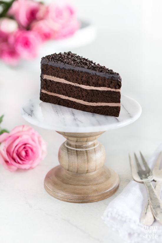 Wood and Marble Pedestal DIY Cake Stand