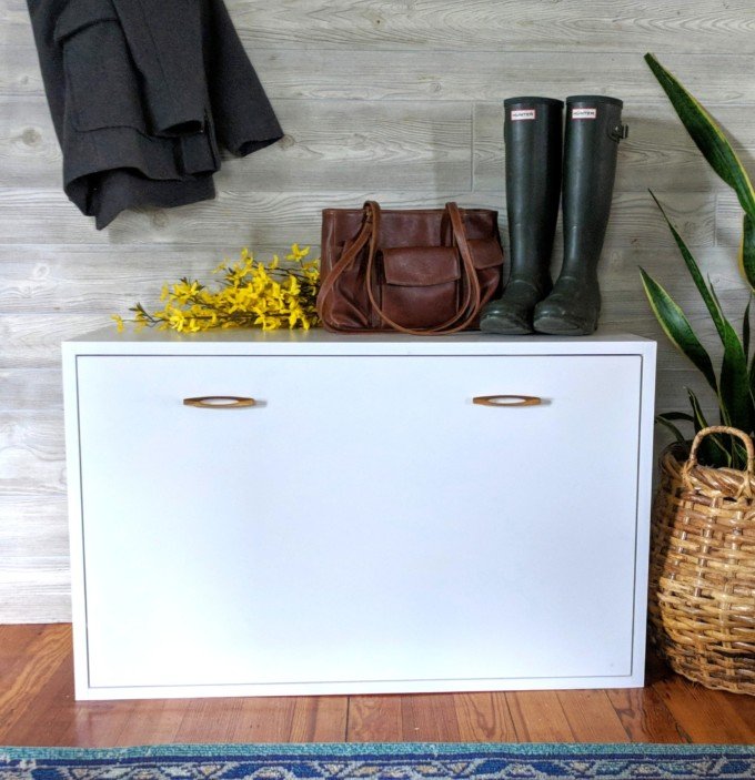 Scrap Wood Shoe Cabinet