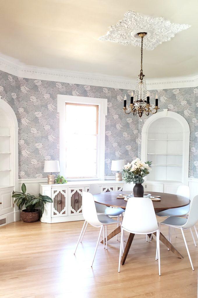 Dining room is finished, and the wallpaper is SO GOOD! {Reality Daydream}