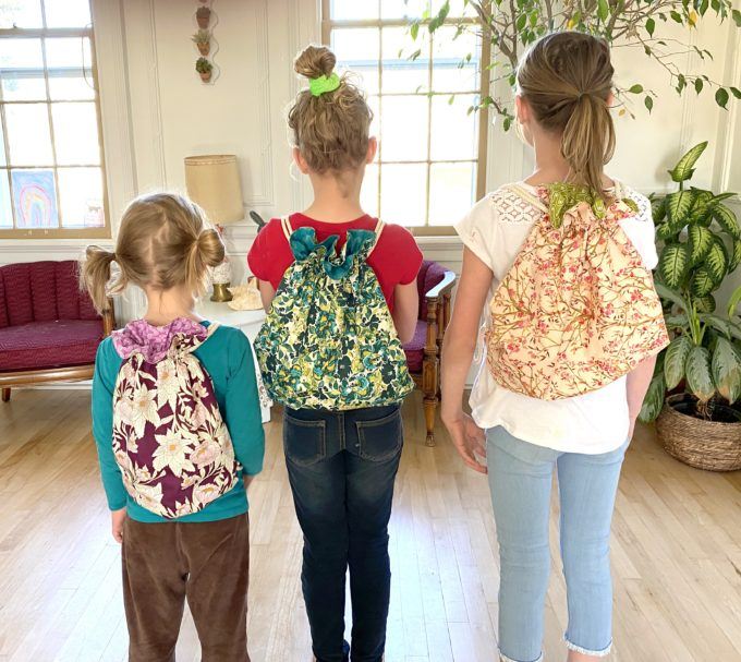 Drawstring backpack kids sale