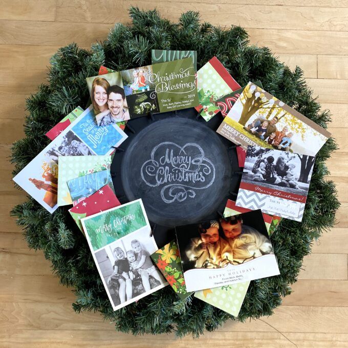 DIY Christmas Card Wreath