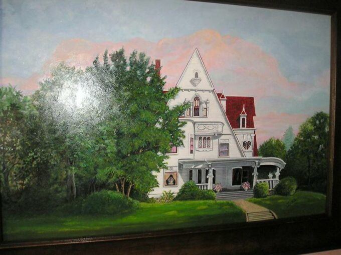 Painting of the Newton Carmean Mansion - Queen of Hearts {Reality Daydream}