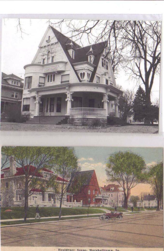 Old newpaper photograph of the queen of hearts Mansion - Newton Carmean house