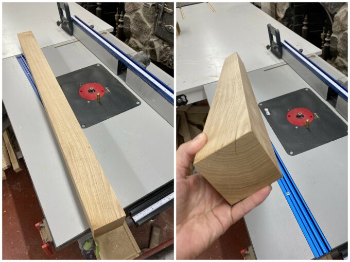 Slab of wood for making colored pencil holder
