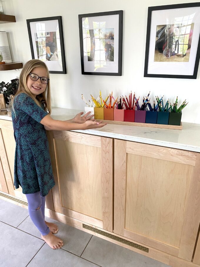 Cypress' DIY project - craft storage and organization colored pencil holder