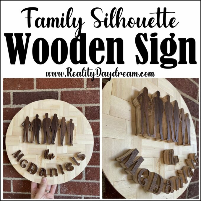 Family Silhouette Wooden Art - Handmade Gift Ideas